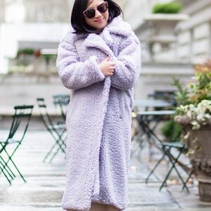 UGG Gertrude Long Teddy Coat Size Medium NWT